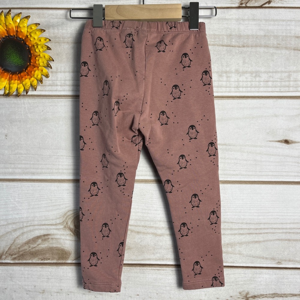Zara Kids Penguin Print Winter Cotton Lounge Pants Size 2-3 - Picture 2 of 5